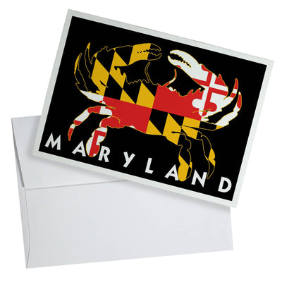 Maryland Flag Crab Greeting Card with Envelope