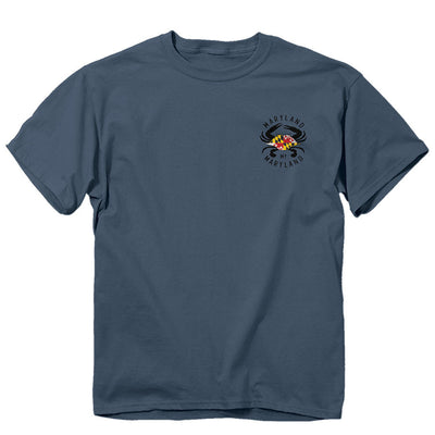 Standoff Puppy & Crab Maryland Flag T-Shirt Front