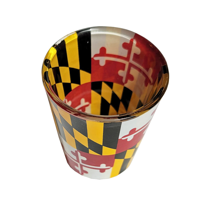 Maryland Flag Full Wrap Shot Glass Inside