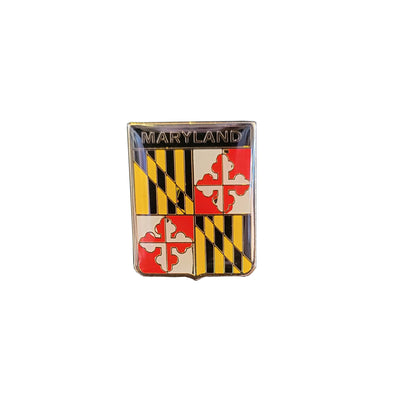 Maryland Flag Shield Shaped Tack Pin
