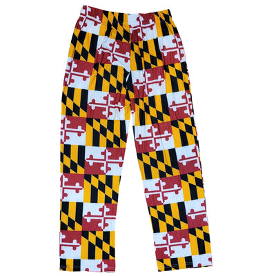 Maryland Flag Silky Lounge Pants with Pockets