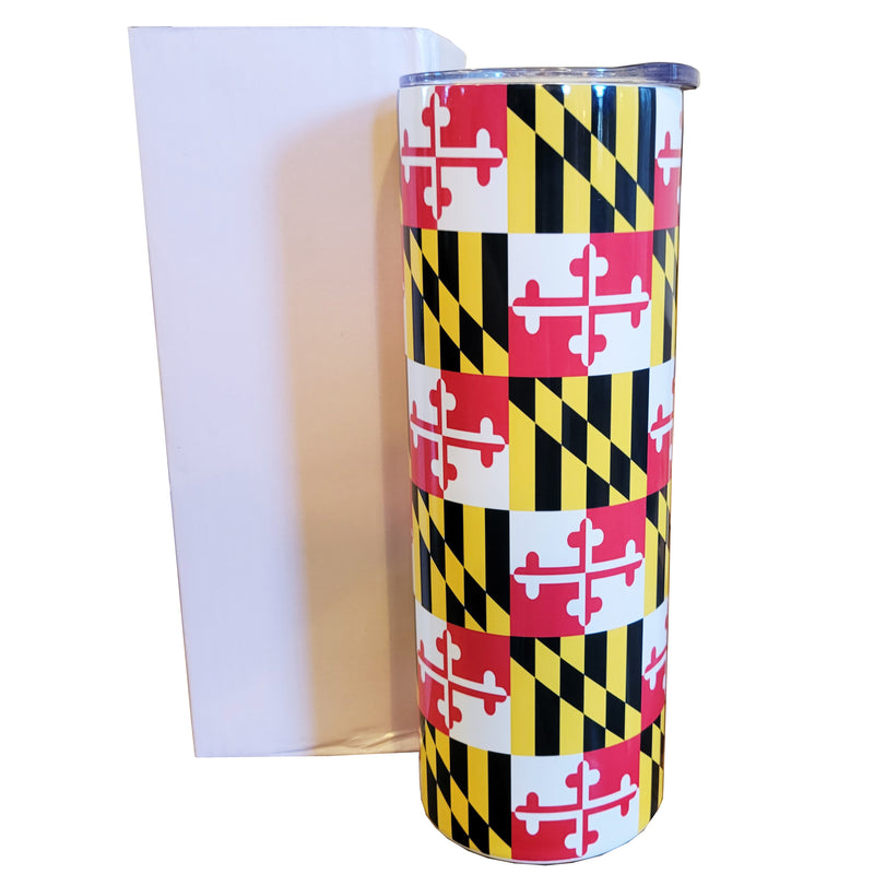 Maryland Flag 20oz Stainless Steel Tumbler with Box