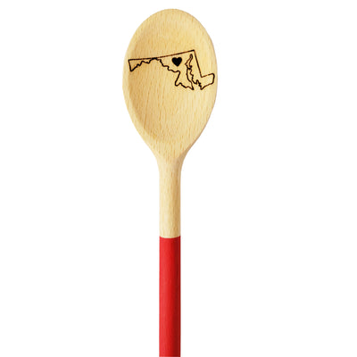 Maryland State Engraved Wooden Mixing Spoon