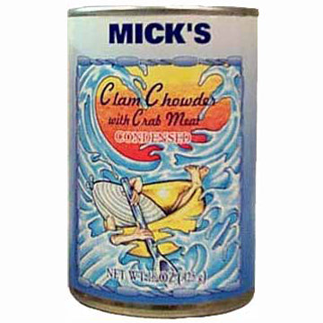 Mick's Clam Chowder with Crab Meat 15oz.