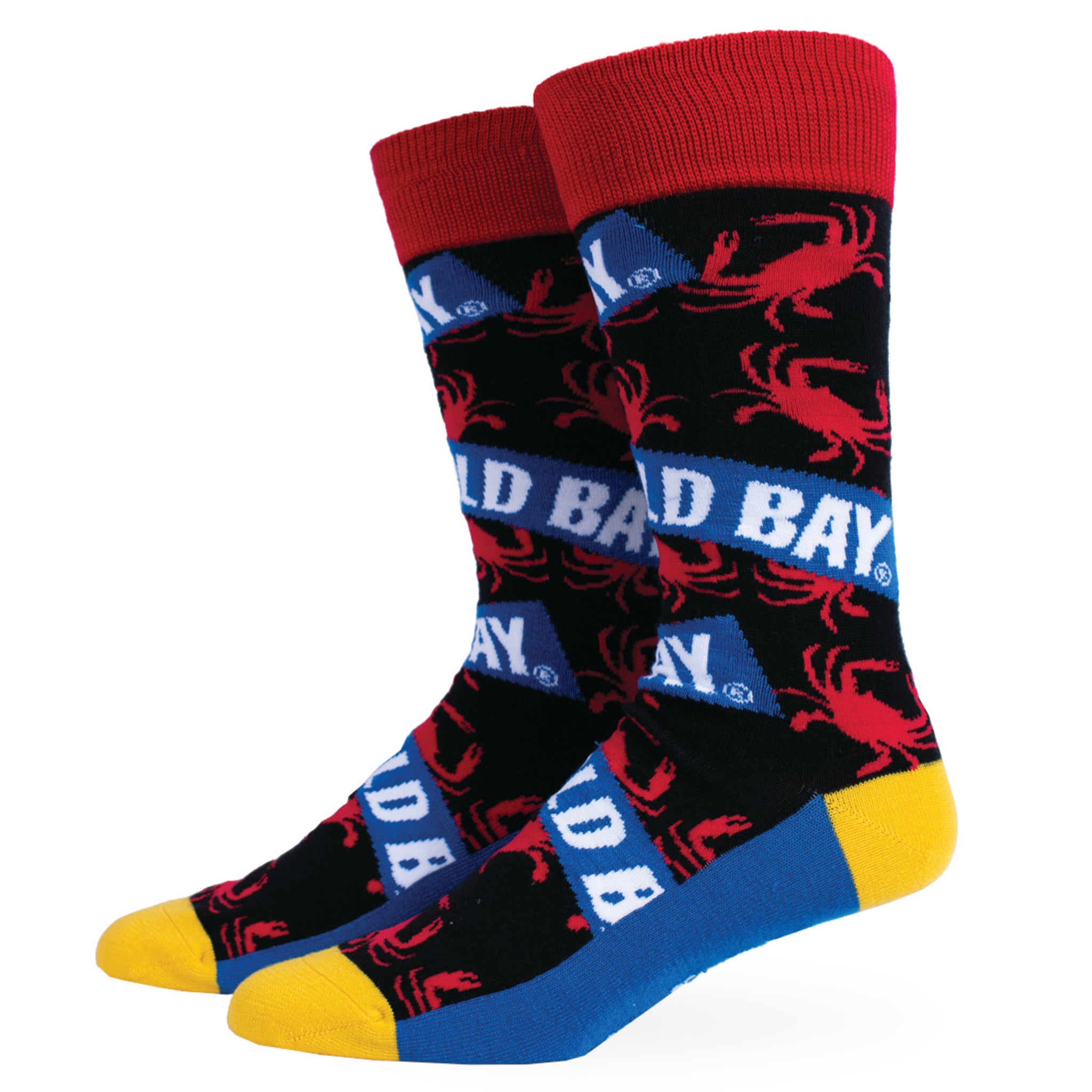Old Bay Seasoning Red Crabs Crew Dress Socks S/M Old Bay Seasoning Red Crabs Crew Dress Socks S/M