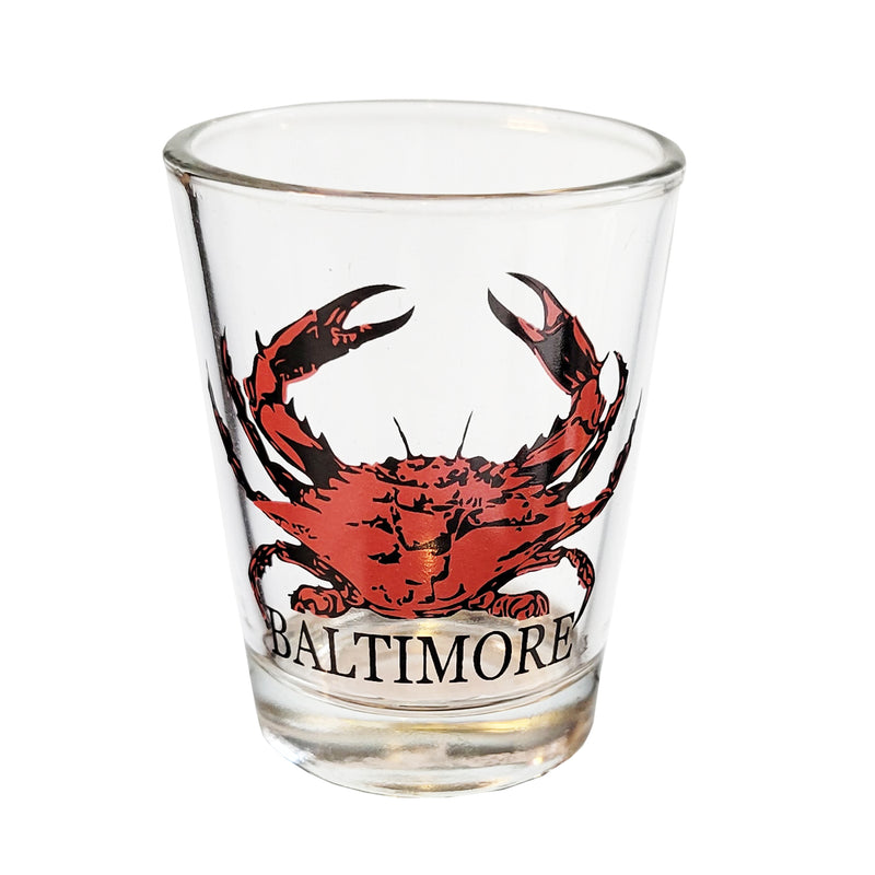 Baltimore Red Crab Shot Glass