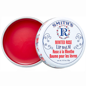 Rosebud's Minted Rose Lip Balm Tin Open