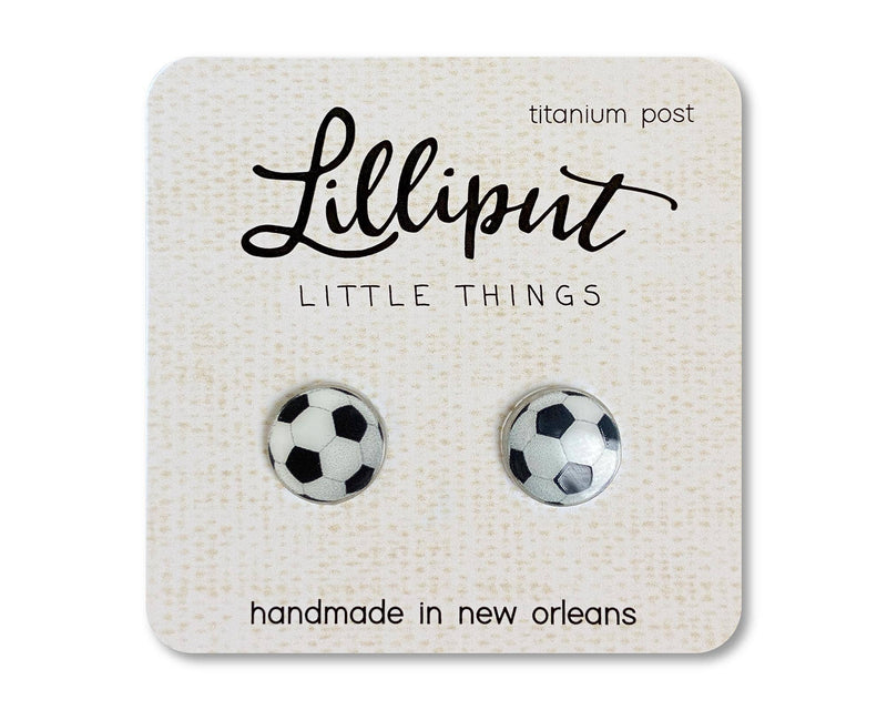 Soccer Ball Lilliput Earrings