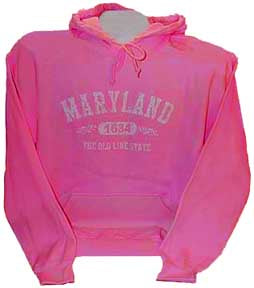 Maryland Hooded Pink Sweatshirt