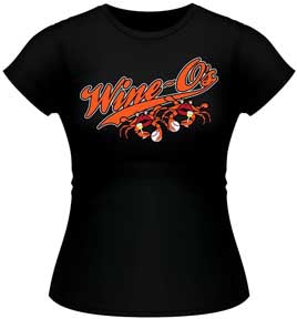 Custom Orioles Love Ladies Orange V T-Shirt