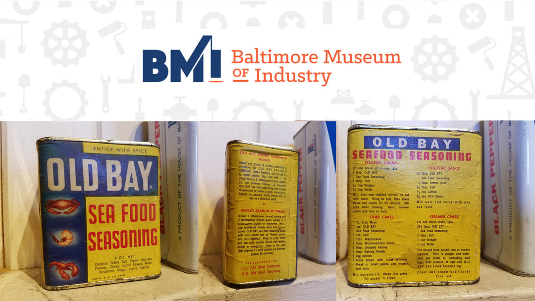 Paper Label Old Bay Seasoning Can