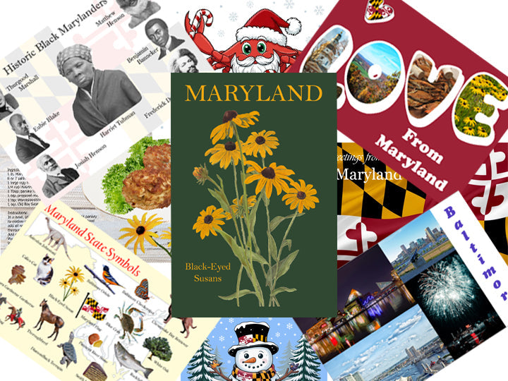 Maryland postcard collage at The Maryland Store.