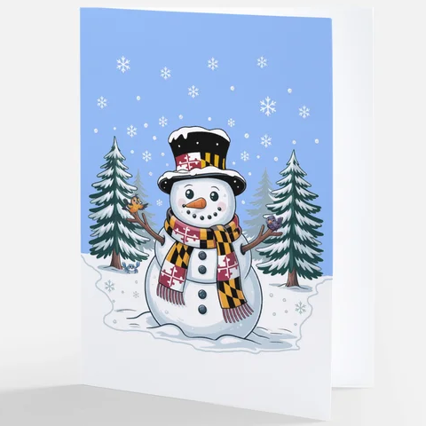 Maryland Snowman Winter Wonderland Note Card