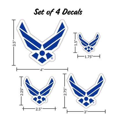 United States Air Force Set of 4 Vinyl Stickers