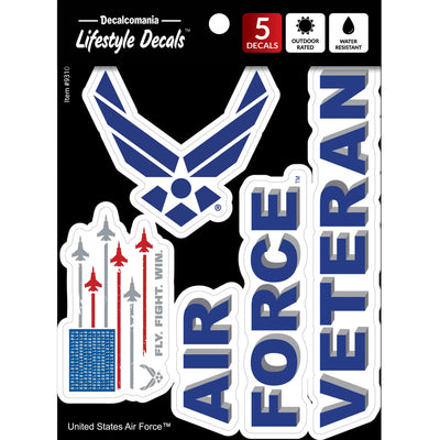 United States Air Force Veteran Set of 5 Vinyl Stickers