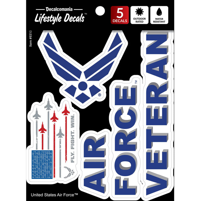 United States Air Force Veteran Set of 5 Vinyl Stickers