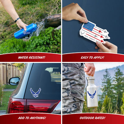 United States Air Force Veteran Set of 5 Vinyl Stickers