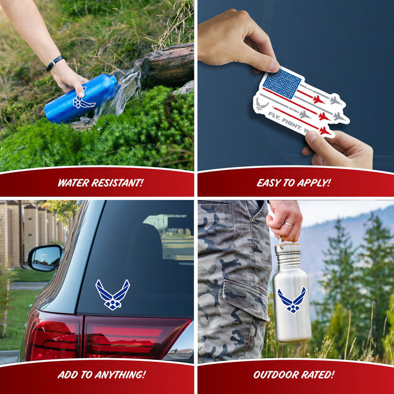 United States Air Force Veteran Set of 5 Vinyl Stickers