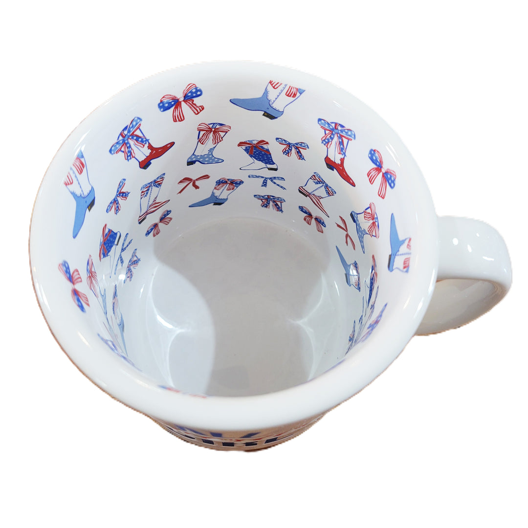 All American Girl 14oz Coffee Mug Interior
