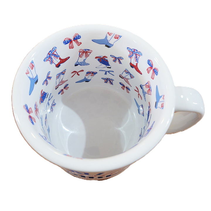 All American Girl 14oz Coffee Mug Interior