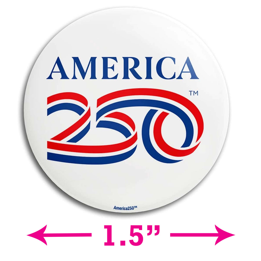 America 250 Officially Licensed Button - White Background