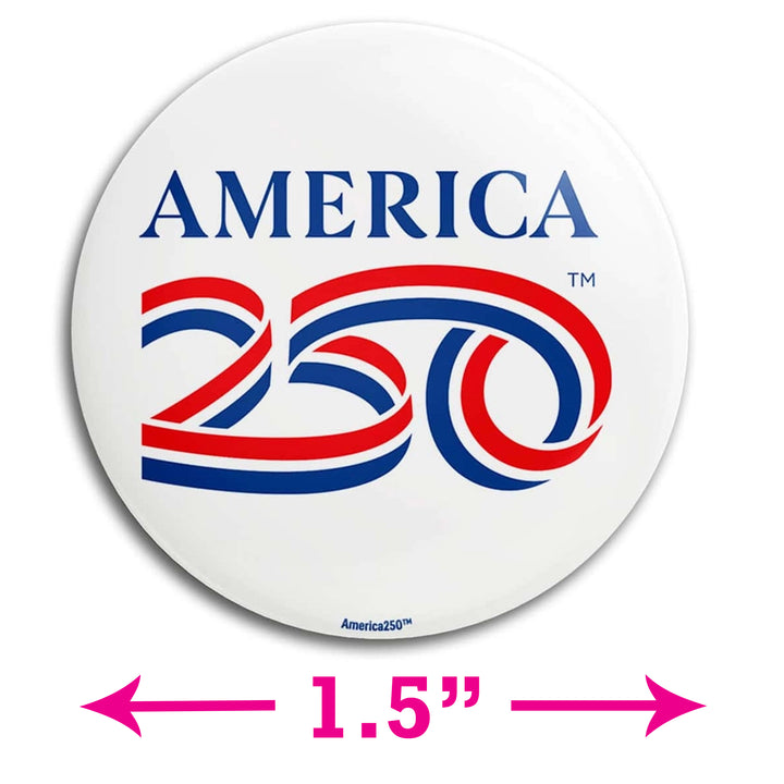 America 250 Officially Licensed Button - White Background