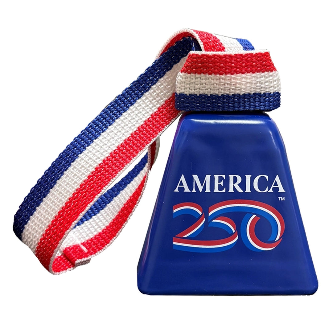 Blue cowbell with &