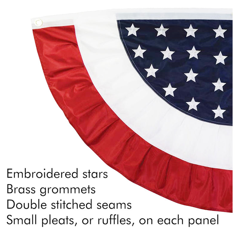 American Flag Corner Bunting Set of 2 - features