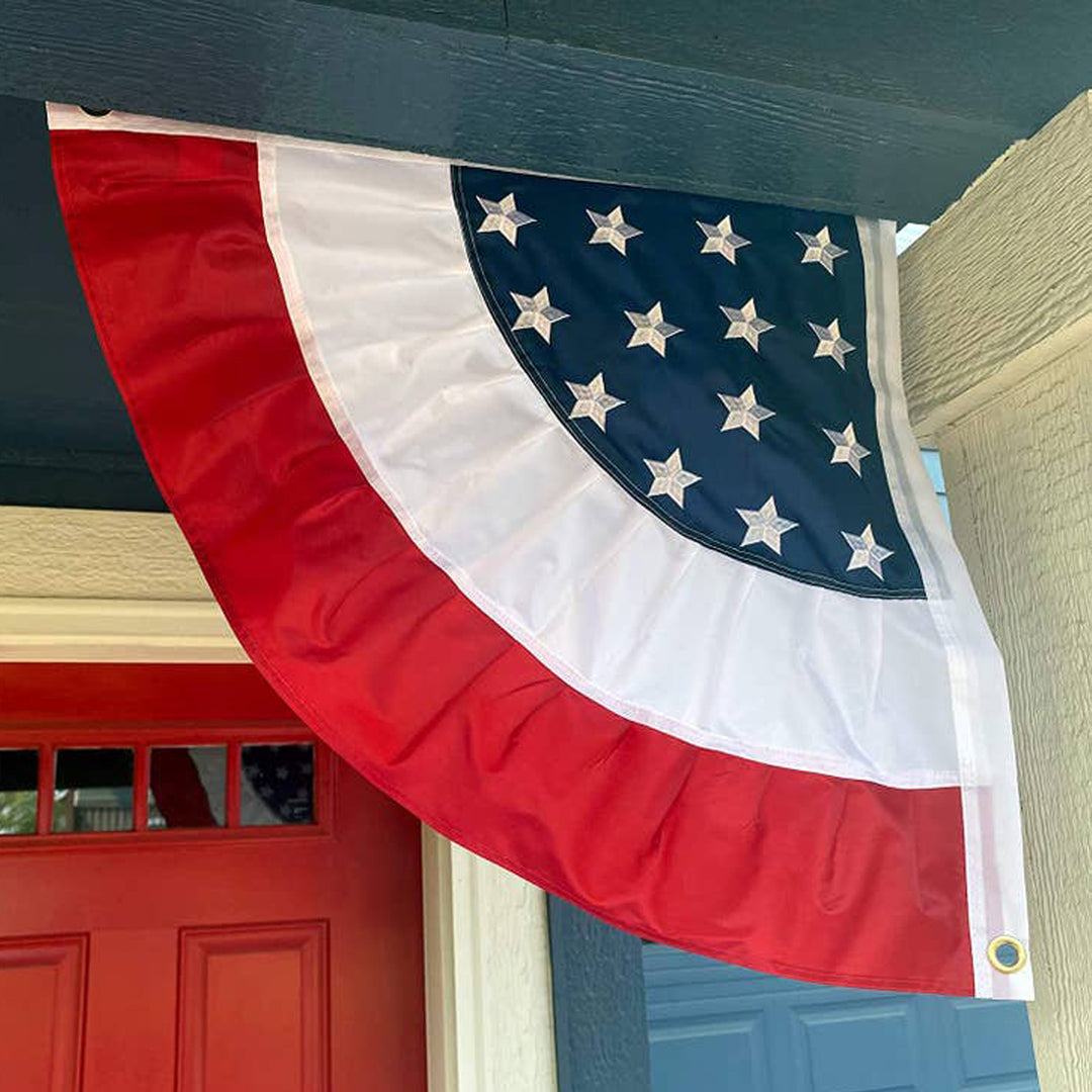 American Flag Corner Bunting Set of 2 - scene