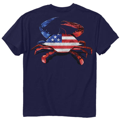 American Flag Crab T-Shirt Back