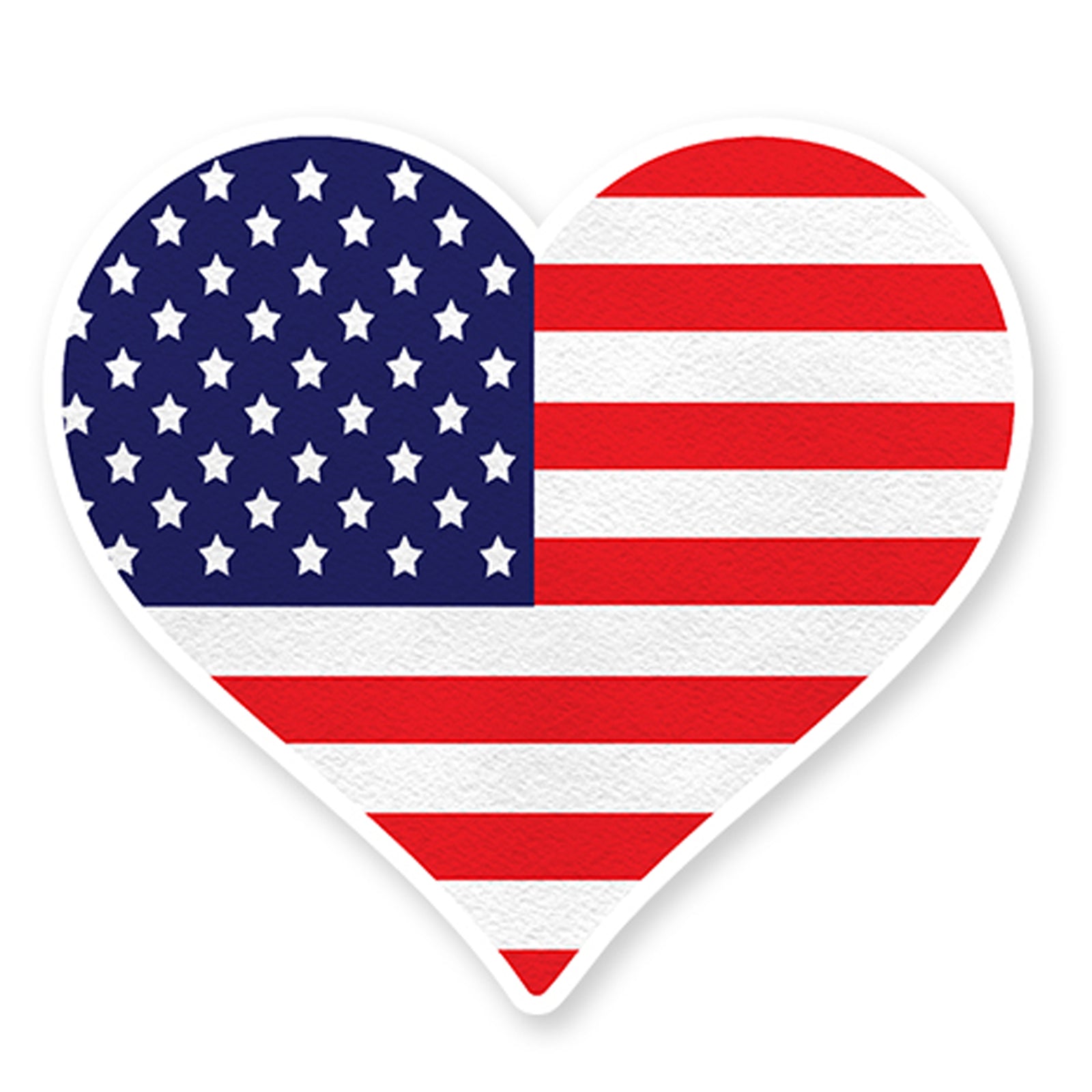 American Flag Heart Die Cut Vinyl Sticker
