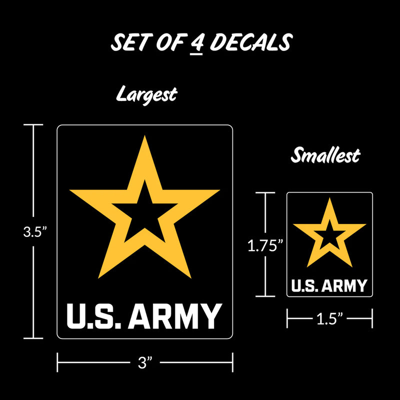 United States Army Set of 4 Vinyl Stickers