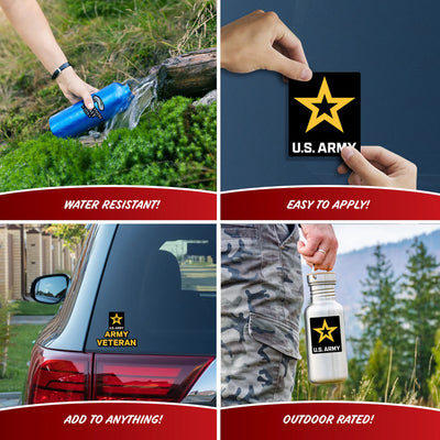 United States Army Veteran Set of 4 Vinyl Stickers