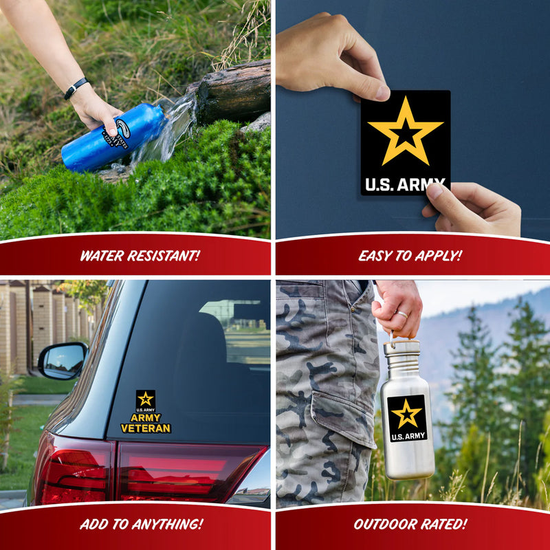 United States Army Veteran Set of 4 Vinyl Stickers