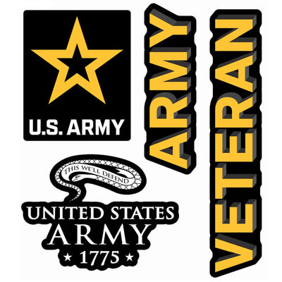 United States Army Veteran Set of 4 Vinyl Stickers