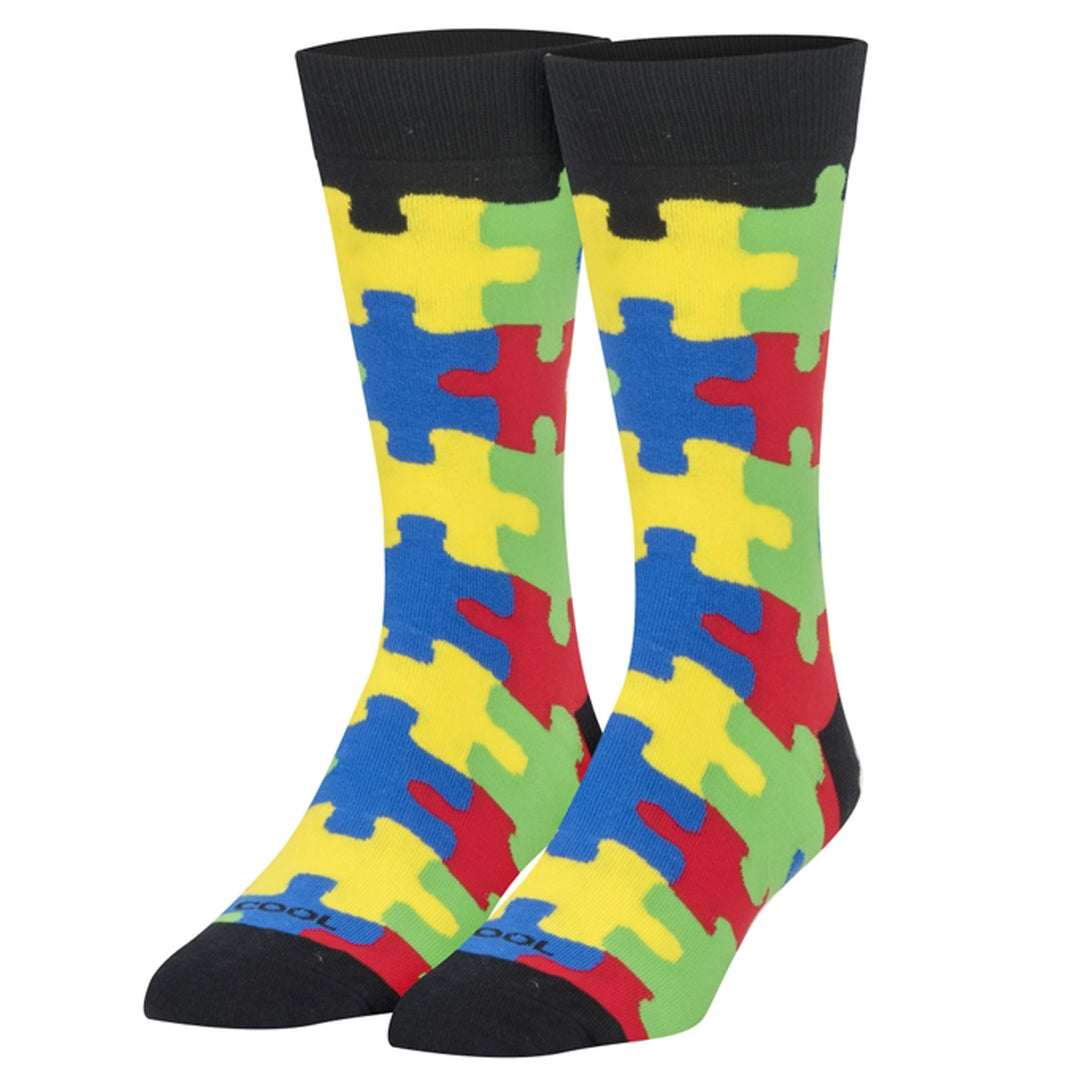 Autism Puzzle Design Adult Socks