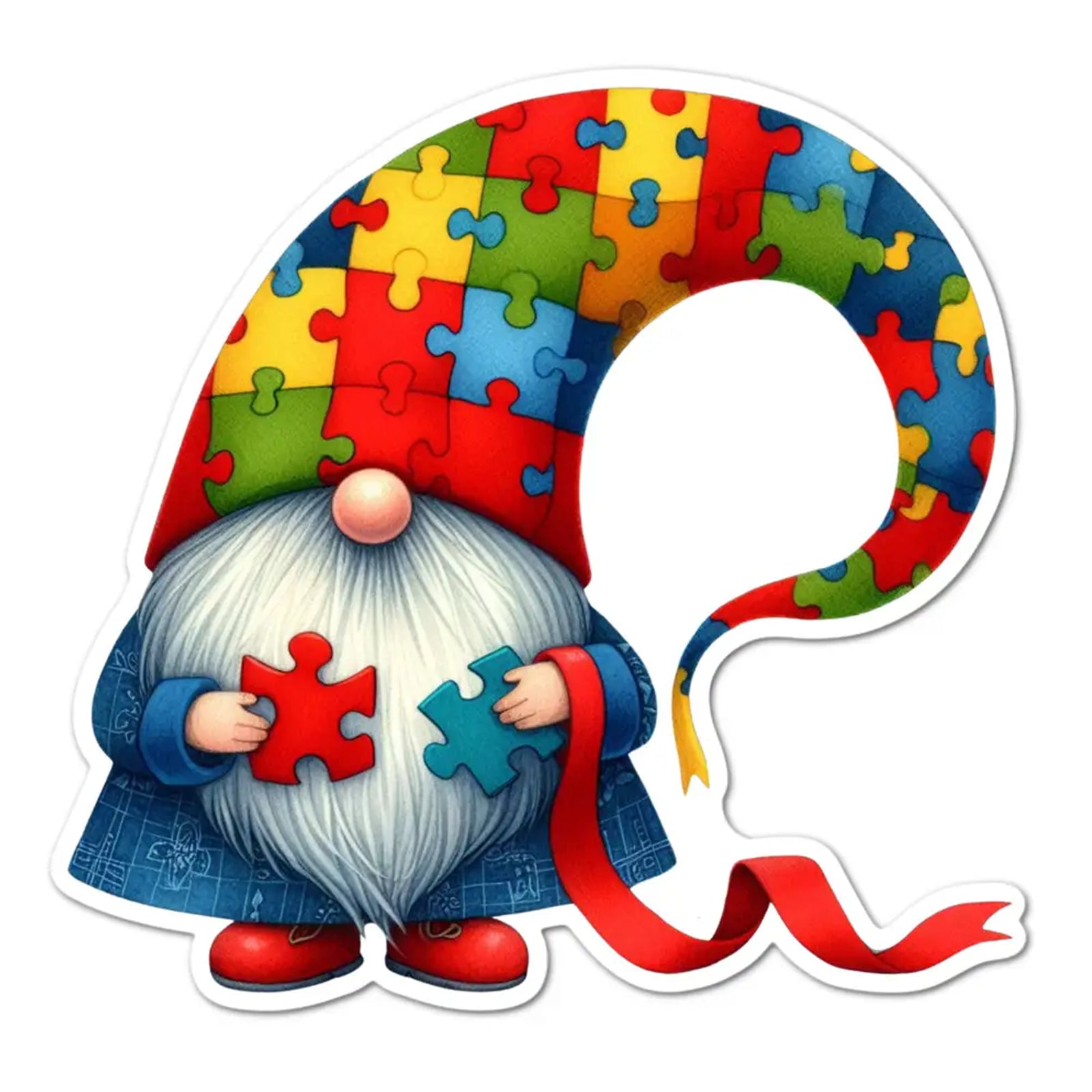 Autism Sticker Puzzle Gnome