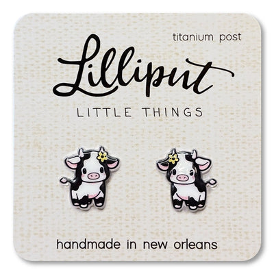 Baby Cow Lilliput Post Earrings