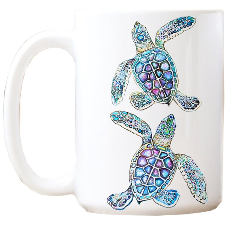 Two Baby Turtles Watercolor Art - Mug