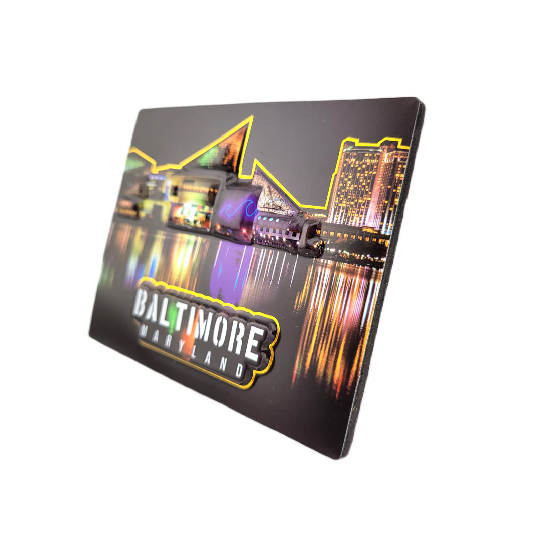 Baltimore Maryland Aquarium Pop Out Magnet (side view)