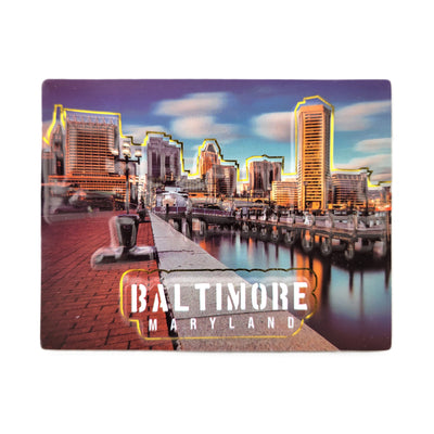 Baltimore Inner Harbor and Skyline Pop Out Magnet