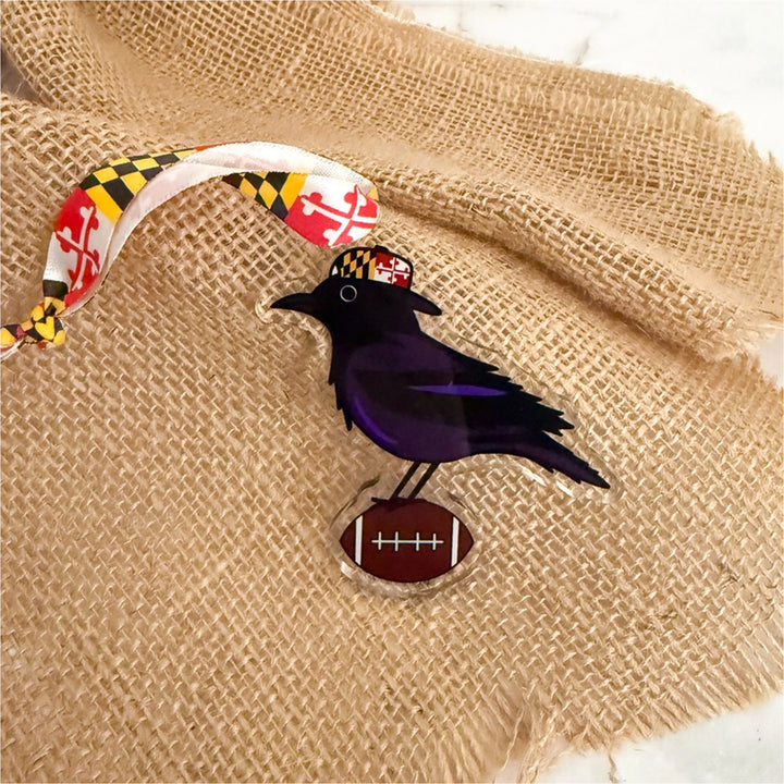 Baltimore Raven Football Ornament.