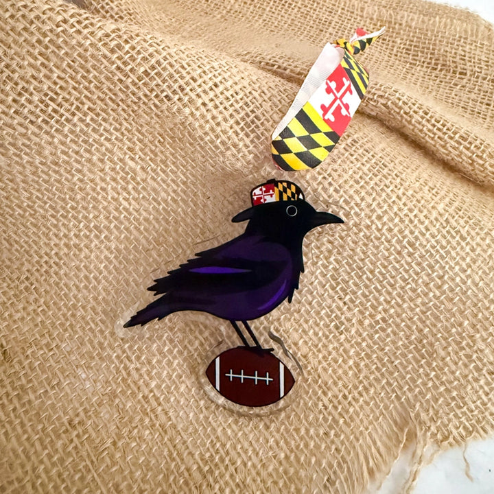 Baltimore Raven Football Ornament.