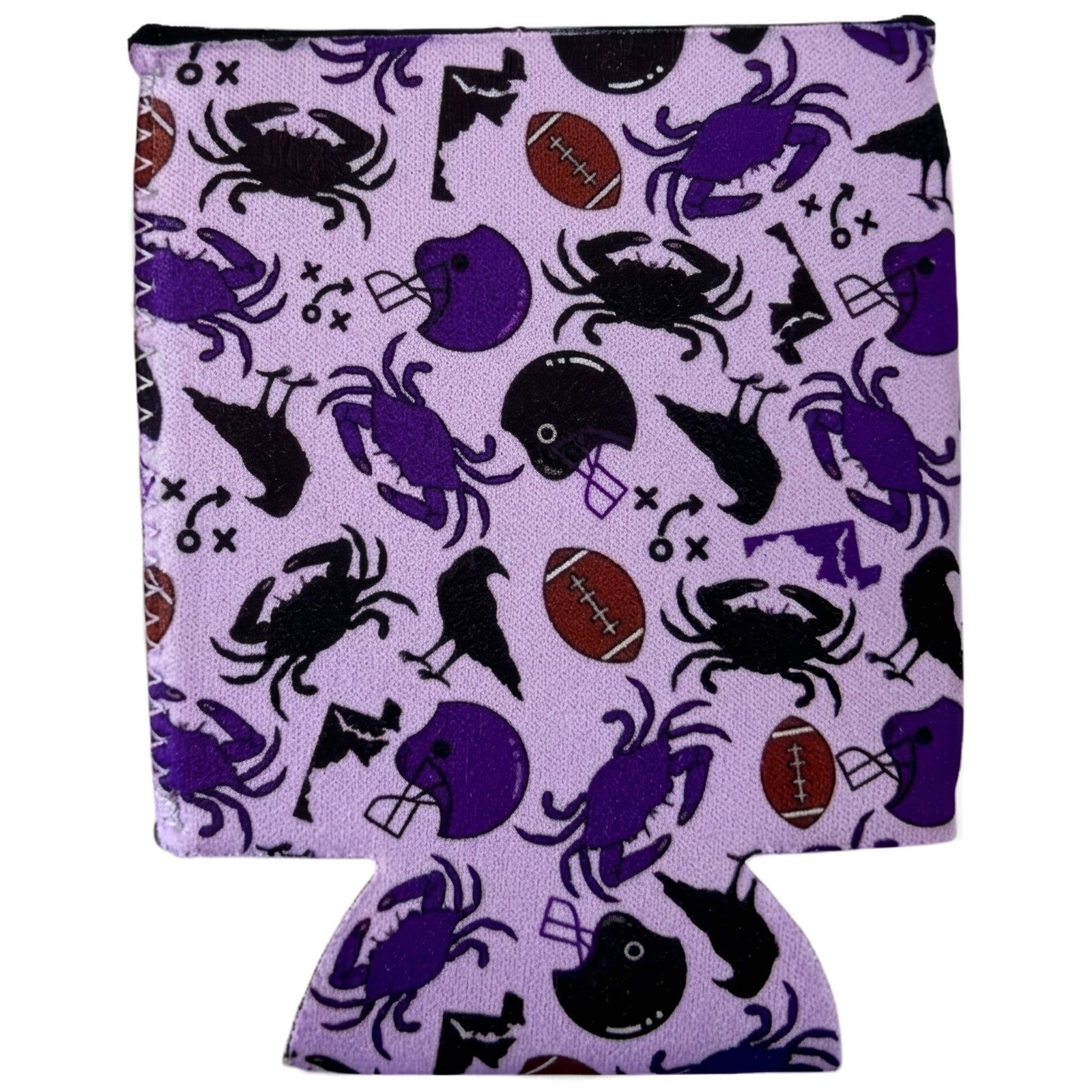 Baltimore Football Crabs and Ravens Purple Can Coolie.