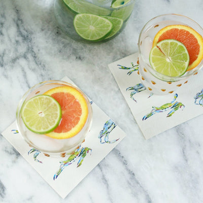 Bay Blues Multi Crab Cocktail Paper Napkins