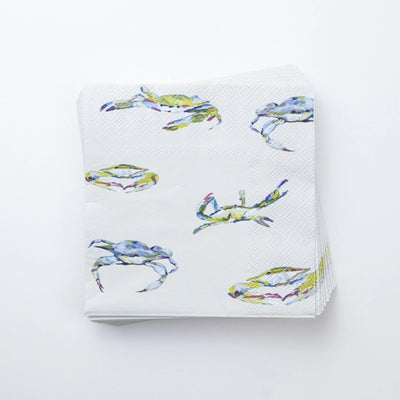 Bay Blues Multi Crab Cocktail Paper Napkins