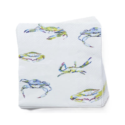 Bay Blues Multi Crab Cocktail Paper Napkins