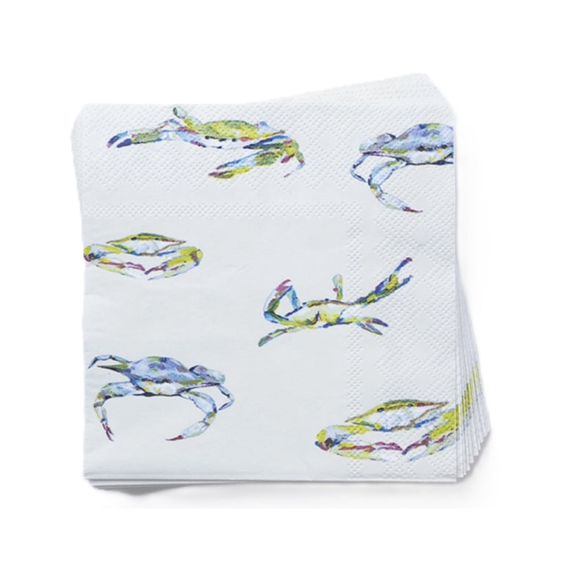 Bay Blues Multi Crab Cocktail Paper Napkins