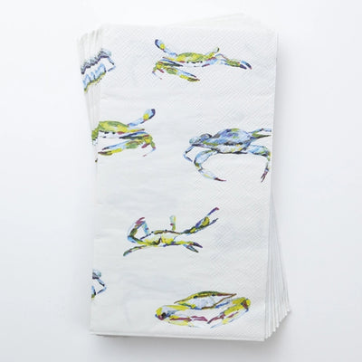 Bay Blues Multi Crab Guest Towel Paper Lunch Napkins