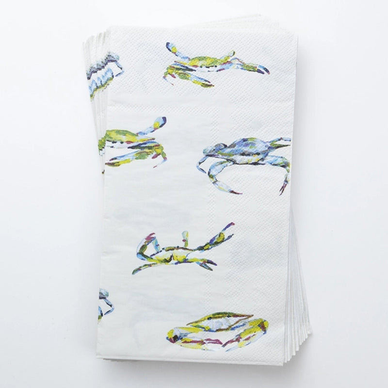 Bay Blues Multi Crab Guest Towel Paper Lunch Napkins